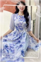 Áo Dài Hoa Ép Kính AD2966 (áo lẻ)