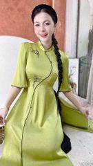 Áo Dài Hoa Ly Mùa Hạ AD2911 (áo lẻ)