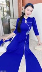 Áo Dài Bông Hoa Lan AD2962 (áo lẻ)
