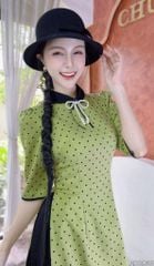 Áo Dài Cotton Ngọc Ruy Băng+PK AD9002.2935 (áo lẻ)