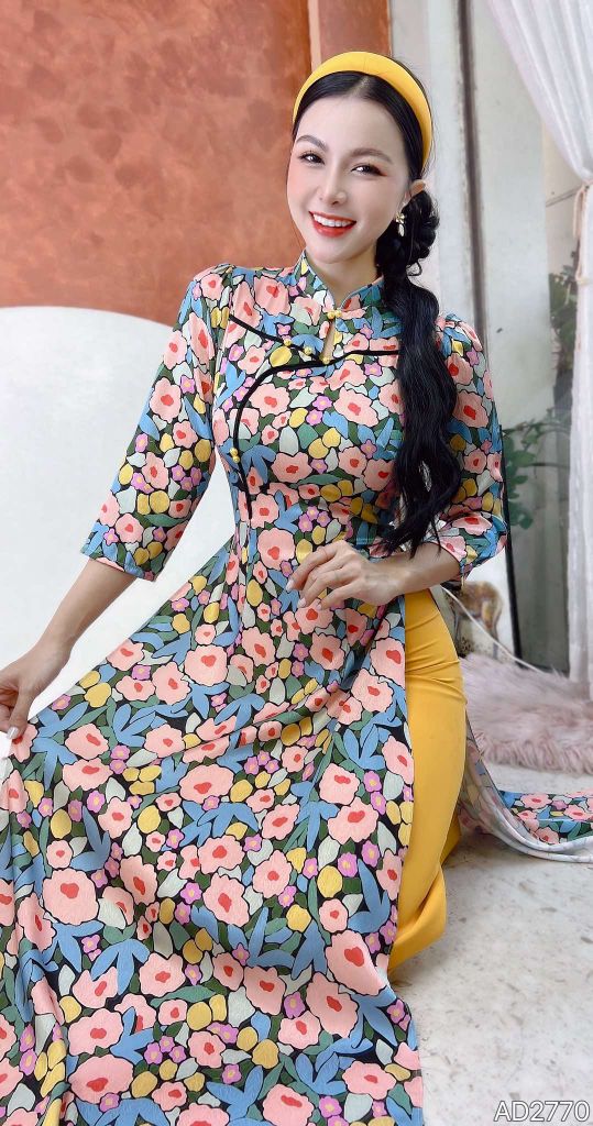 Áo Dài Ánh Hào Đêm AD2770 (áo lẻ)