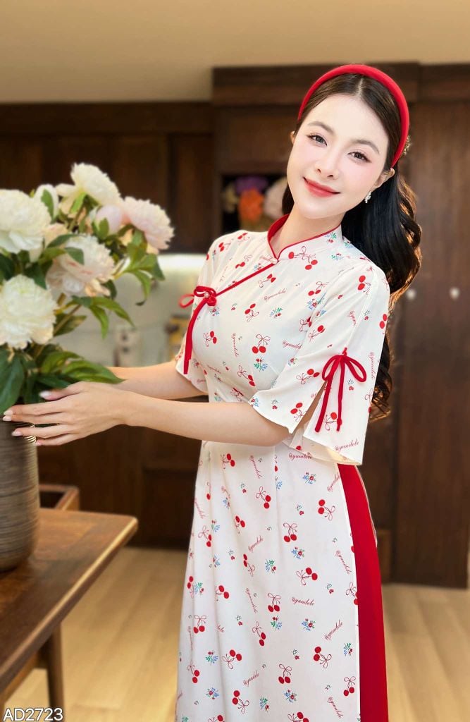 Áo Dài Hương Mật Ong AD9002.2723 (áo lẻ)