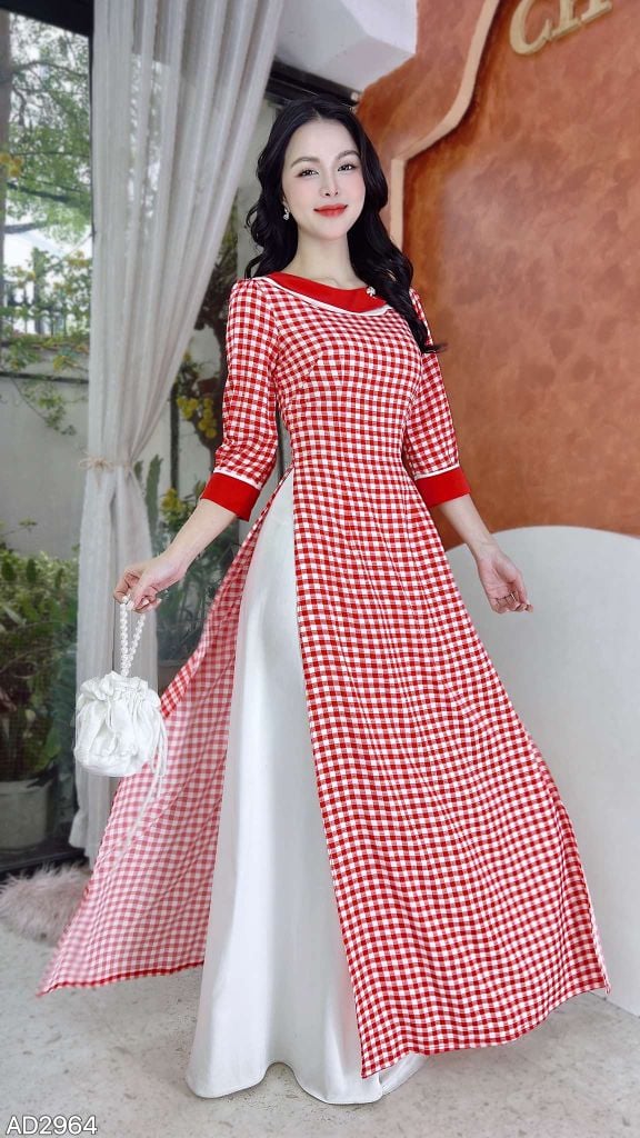 Áo Dài Caro Cà Ri AD9002.2964 (áo lẻ)