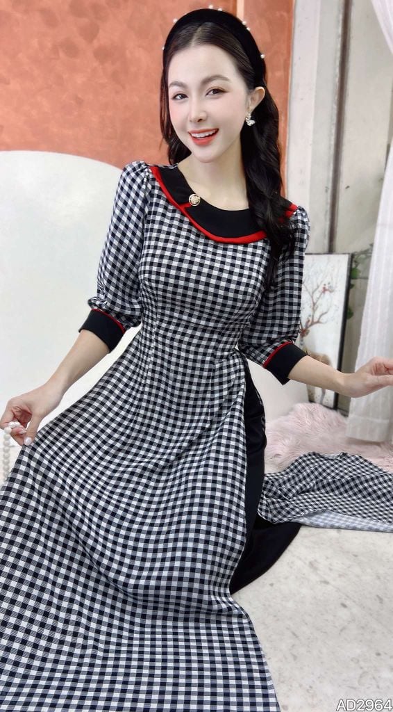 Áo Dài Caro Cà Ri AD9002.2964 (áo lẻ)