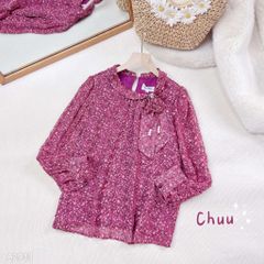 Áo Sơ Mi Nơ Đuôi Hạt Châu A2933