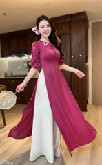 Áo Dài Cánh Hoa Xoay AD9001.2938 (áo lẻ)