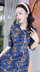 Áo Dài Cánh Én Vàng AD2965 (Áo lẻ)