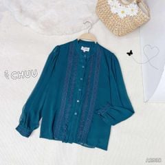 Áo Sơ Mi Tơ Hoa Cỏ Mềm A2938