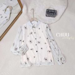 Áo Sơ Mi Tay Hoa Itali A2935