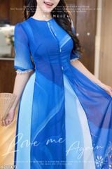 Áo Dài 4 Tà Laze Hoa Cúc AD9003.2970 (áo lẻ)