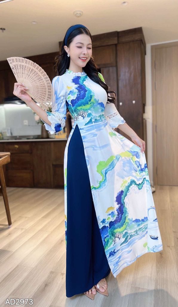 Áo Dài Tay Ngọc Lúc Lắc AD2973 (áo lẻ)