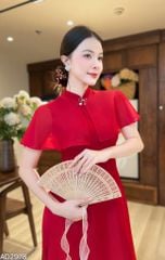 Áo Dài Liền Choàng Song Tử + PK AD2978 (áo lẻ)