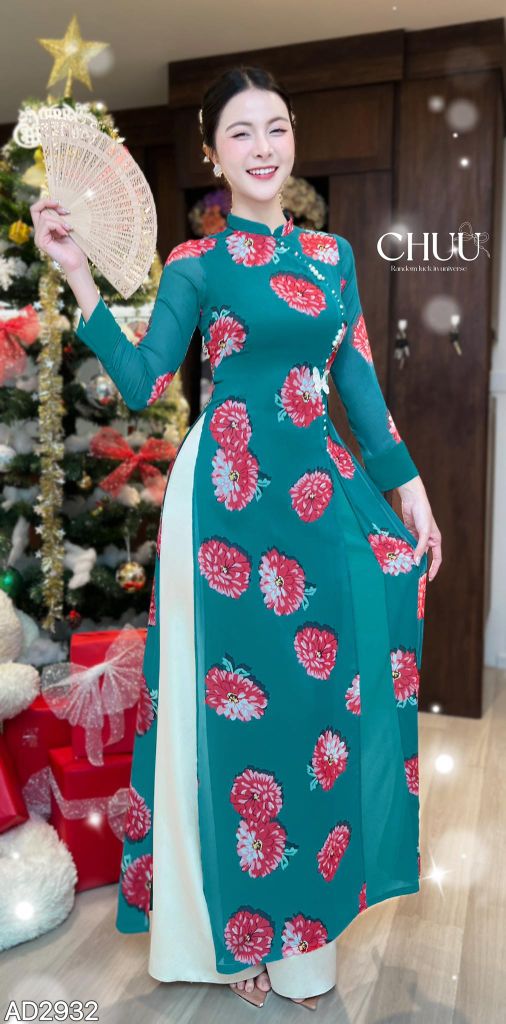 Áo Dài 4 Tà Ngọc Nhũ AD9003.2932 (áo lẻ)
