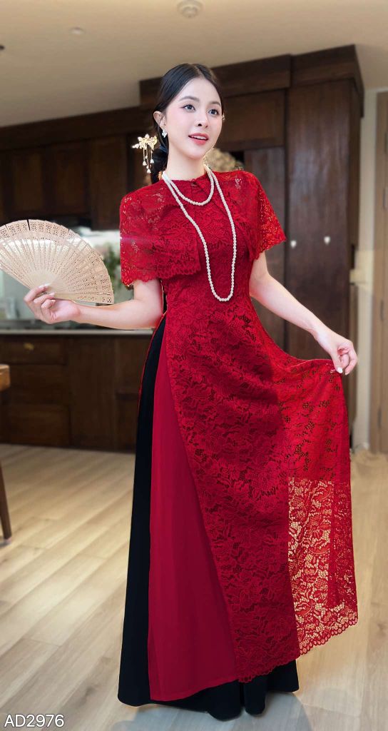 Áo Dài Ren Choàng Luxury AD2976 (áo lẻ)