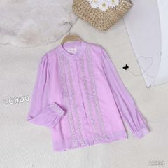 Áo Sơ Mi Tơ Hoa Cỏ Mềm A2938