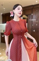 Áo Dài 4 Tà Laze Hoa Cúc AD9003.2970 (áo lẻ)