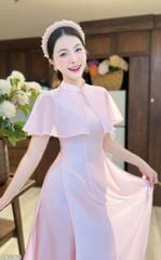 Áo Dài Liền Choàng Song Tử + PK AD2978 (áo lẻ)