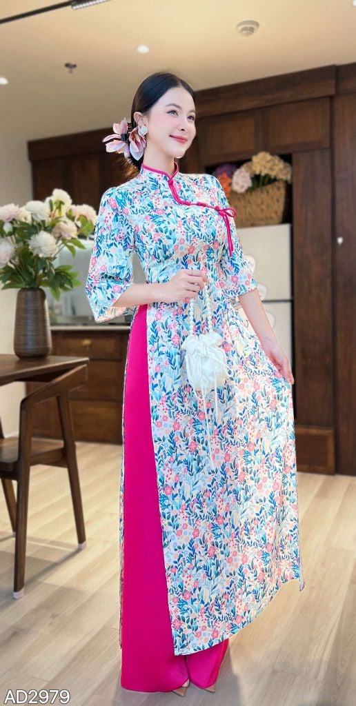 Áo Dài Lâm Yên Tử AD2979 (áo lẻ)