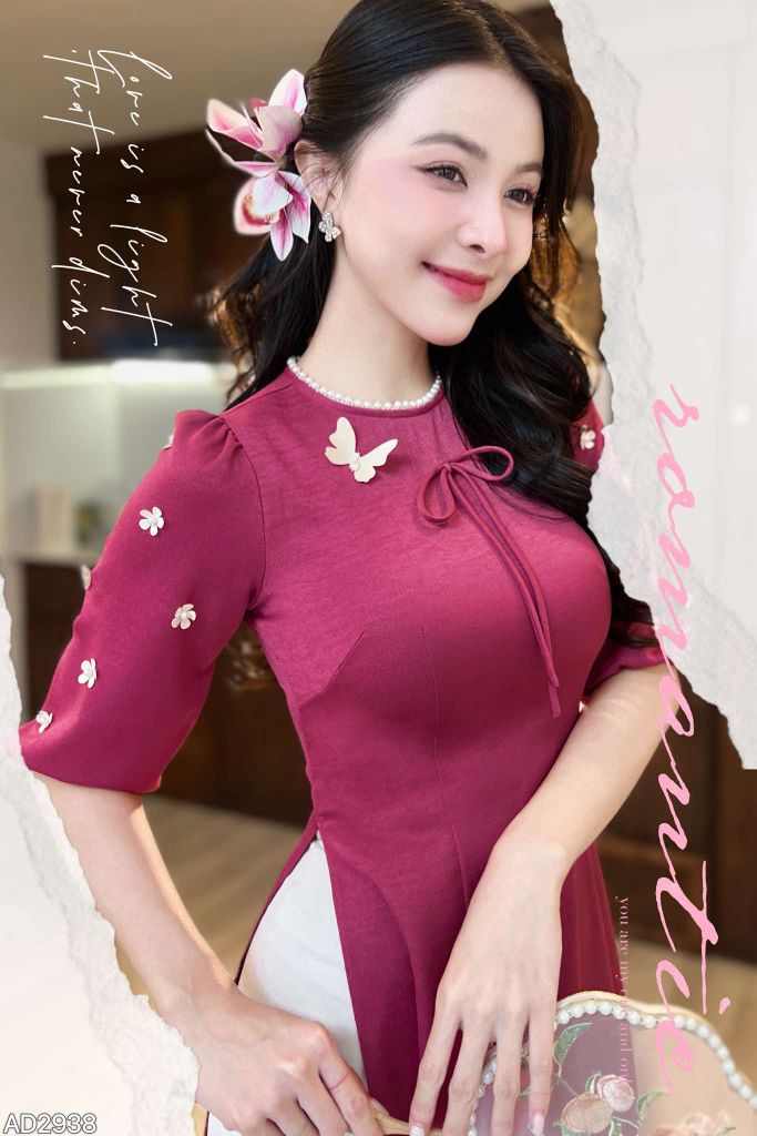 Áo Dài Cánh Hoa Xoay AD9001.2938 (áo lẻ)
