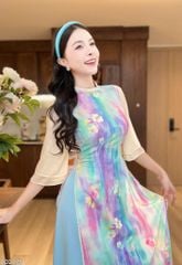 Áo Dài Viền Bí Ánh Hào AD2775 (áo lẻ)