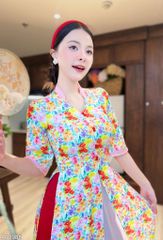 Áo Dài 3 Tà Gió Mang Hoa Về AD2985 (áo lẻ)