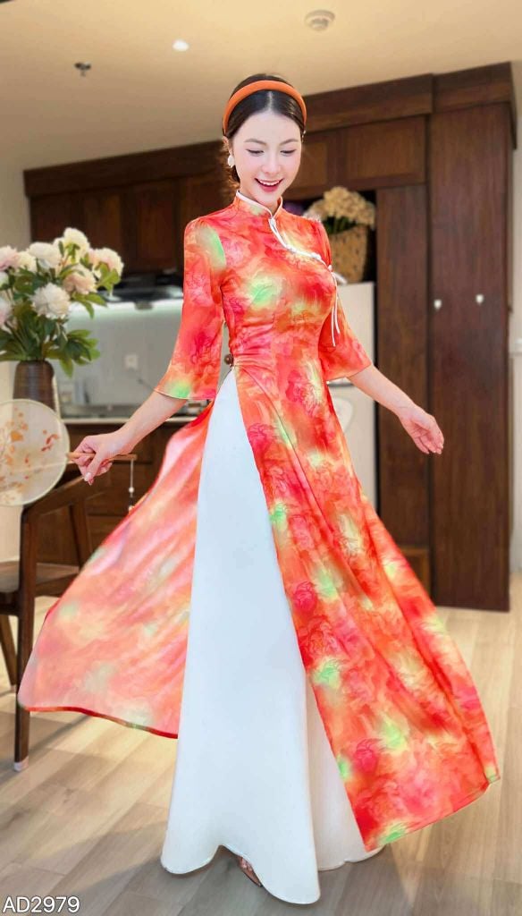 Áo Dài Lâm Yên Tử AD2979 (áo lẻ)