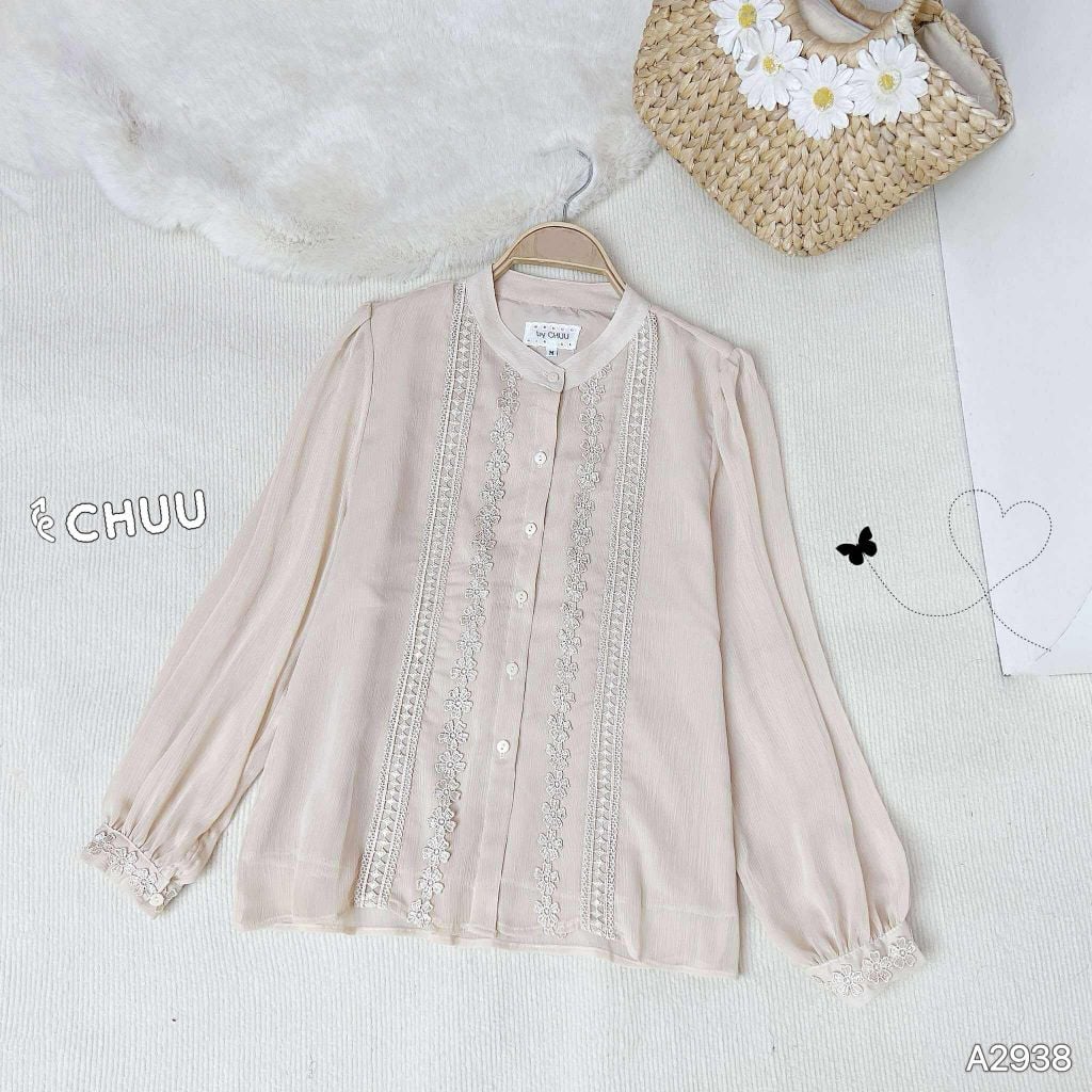 Áo Sơ Mi Tơ Hoa Cỏ Mềm A2938