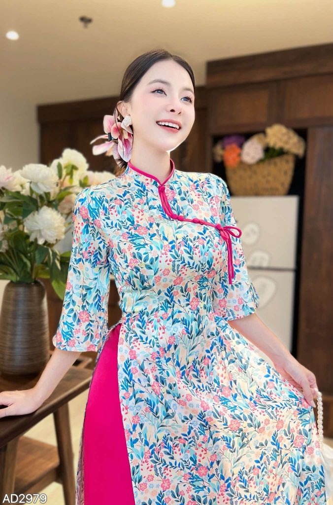 Áo Dài Lâm Yên Tử AD2979 (áo lẻ)