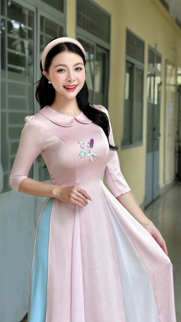 Áo Dài Chùm Hoa Dại AD2967 (áo lẻ)