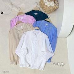 Áo Sơ Mi Tơ Hoa Cỏ Mềm A2938