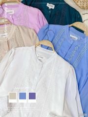 Áo Sơ Mi Tơ Hoa Cỏ Mềm A2938