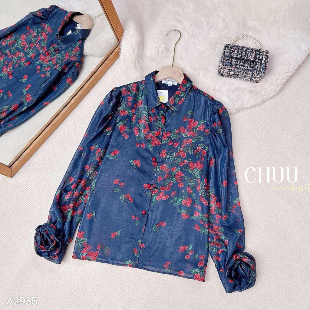 Áo Sơ Mi Tay Hoa Itali A2935