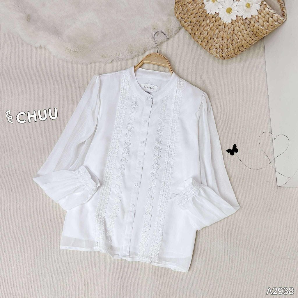 Áo Sơ Mi Tơ Hoa Cỏ Mềm A2938