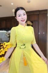 Áo Dài 4T CÀNH LỘC XUÂN + PK AD2995 (áo lẻ)