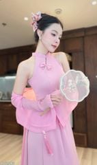 Set Áo Dài 4T Mộng Dưới Trăng + CHOÀNG + PK AD2993 (áo lẻ)