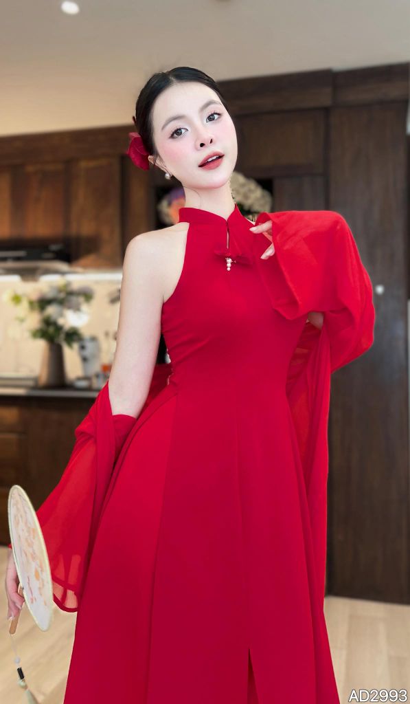 Set Áo Dài 4T Mộng Dưới Trăng + CHOÀNG + PK AD2993 (áo lẻ)