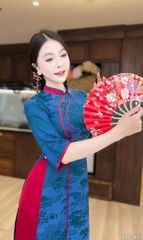 Áo Dài Gấm Cửu Long Giang AD2977 (áo lẻ)