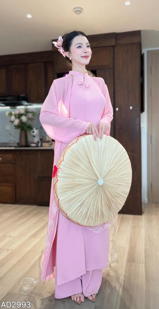 Set Áo Dài 4T Mộng Dưới Trăng + CHOÀNG + PK AD2993 (áo lẻ)