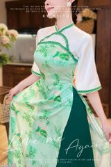 Áo Dài Hồng Hà Châu AD2982 (áo lẻ)