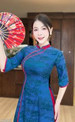 Áo Dài Gấm Cửu Long Giang AD2977 (áo lẻ)