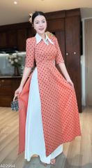 Áo Dài Bi + Cổ Sơ Mi AD2994 (áo lẻ)