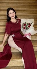 Áo Dài Hoa Hoạ Mi AD2992 (áo lẻ)