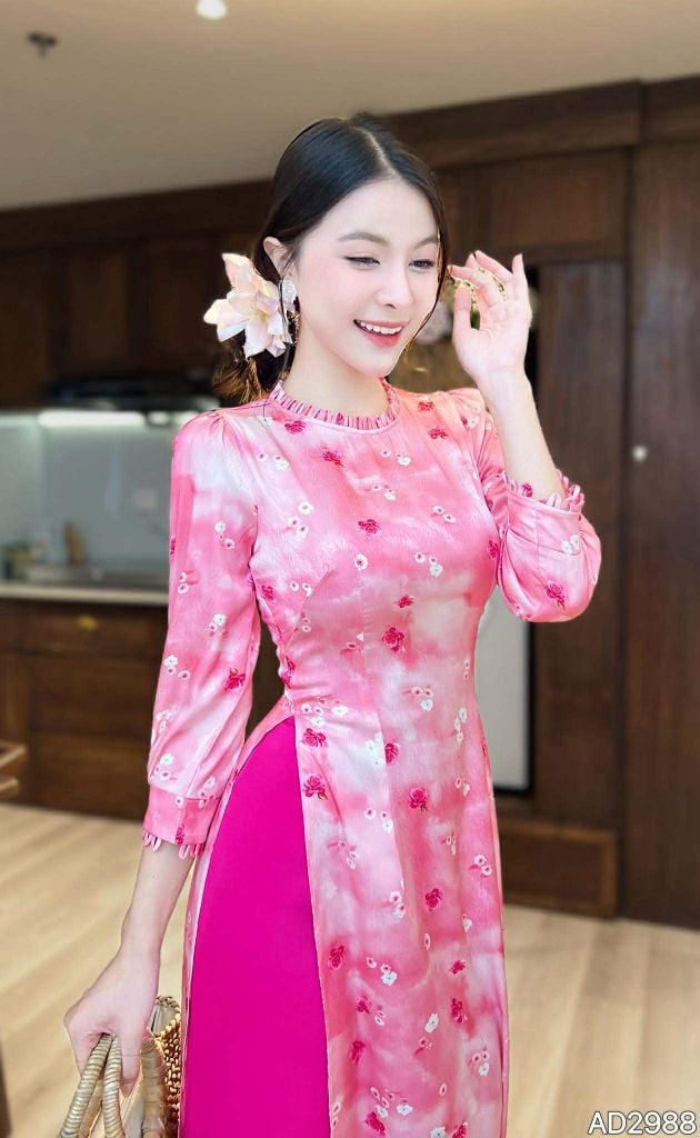 Áo Dài Vườn Cầu Vồng AD9002.2988 (áo lẻ)