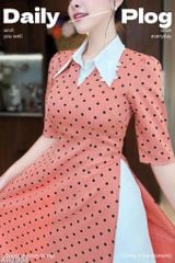 Áo Dài Bi + Cổ Sơ Mi AD2994 (áo lẻ)