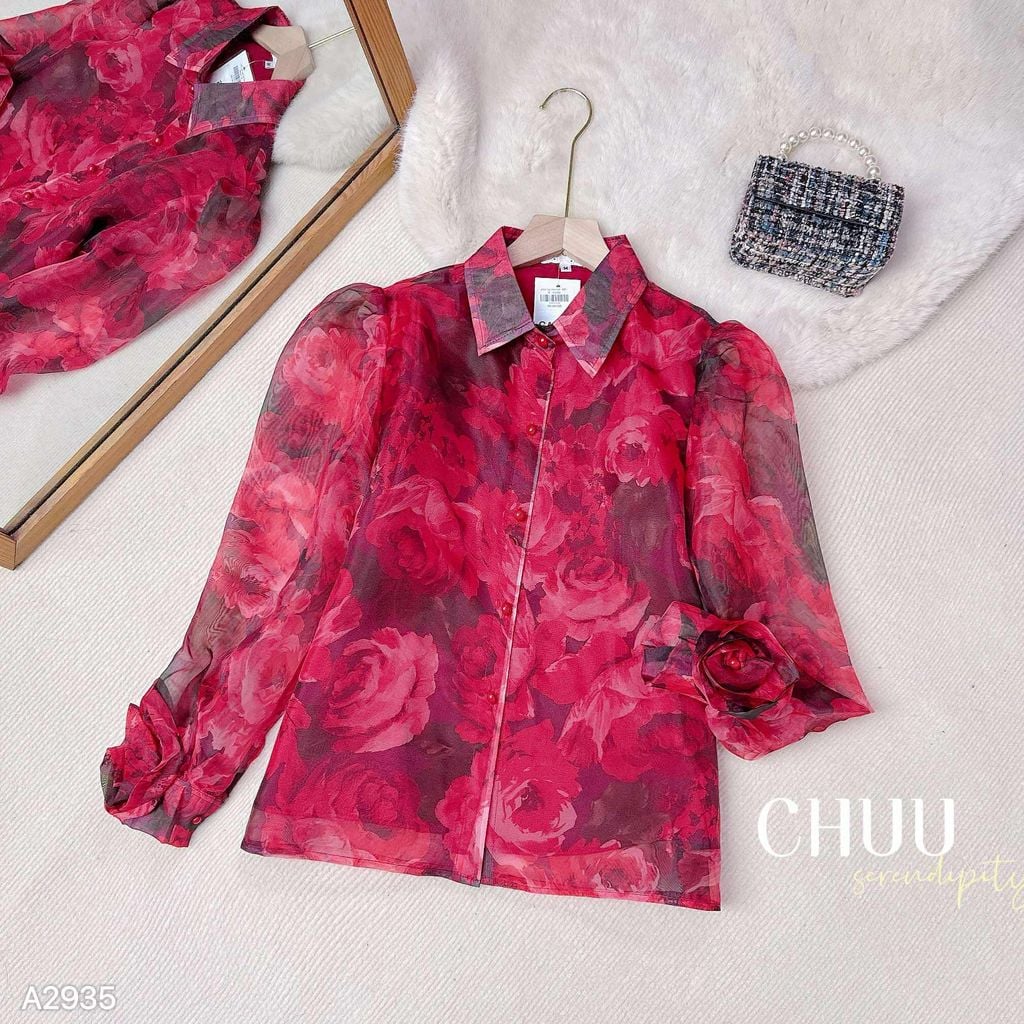 Áo Sơ Mi Tay Hoa Itali A2935