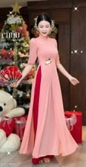 Áo Dài 4T CÀNH LỘC XUÂN + PK AD2995 (áo lẻ)