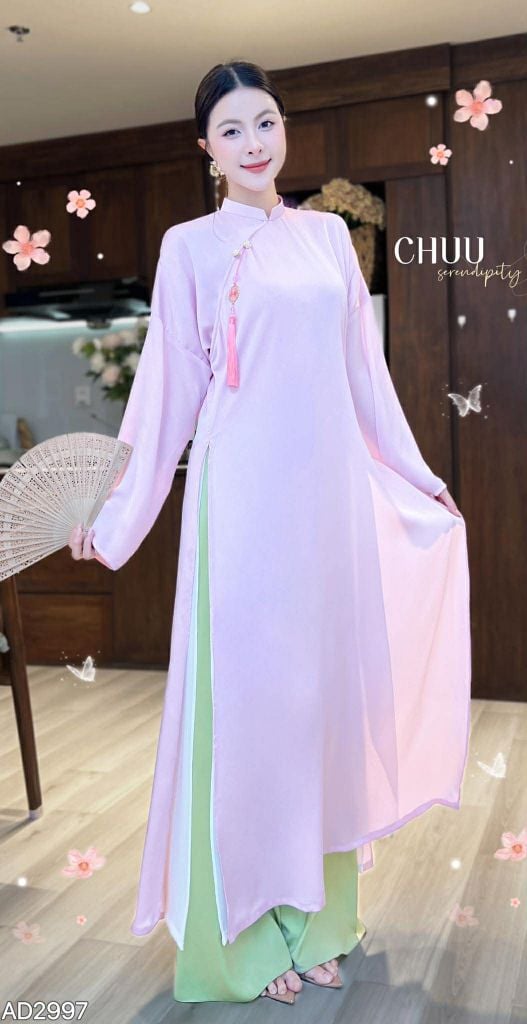 Áo Dài 4T Ngũ Thân Đài Cát + PK AD2997 (áo lẻ)