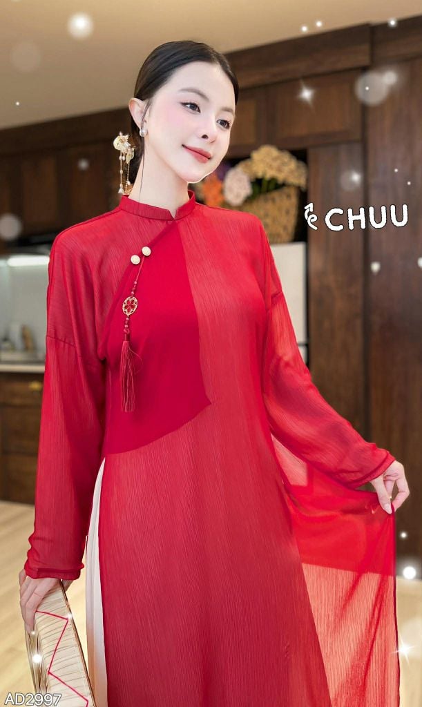 Áo Dài 4T Ngũ Thân Đài Cát + PK AD2997 (áo lẻ)