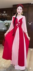 Áo Dài 2 Tà+ Sen Trong Đầm AD2015 (áo lẻ)