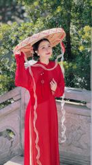 Áo Dài 4T Ngũ Thân Đài Cát + PK AD2997 (áo lẻ)